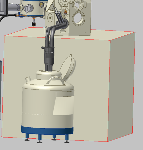 Off-column SEM cooling system with 24 hour run time