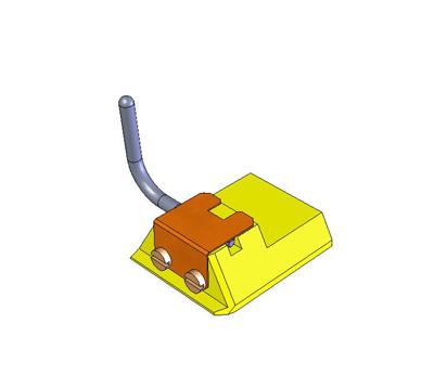 Example of a top-loading holder - eg for high pressure frozen specimens